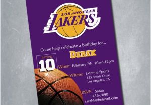 12 Los Angeles Lakers Birthday Ticket Invitations Invitations Los Angeles Lakers Digital Birthday Invitation by Meghansview