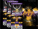 12 Los Angeles Lakers Birthday Ticket Invitations Invitations Sports Invites Los Angeles Lakers Sports Ticket Style