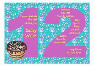 12 Year Old Birthday Party Invitations 12 Year Old Birthday Invitations for Girls