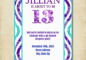 12 Year Old Birthday Party Invitations Birthday Invitation for 12 Year Old Girls