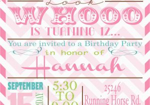 12 Year Old Birthday Party Invitations Free Printable 12 Year Old Birthday Invitations Free