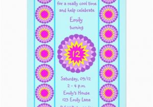 12th Birthday Invitation Wording Personalized 12 Birthday Party Invitations