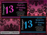 13th Birthday Boy Invitations 10 X Personalised Teenager 13th Boys Girls Birthday