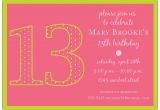 13th Birthday Boy Invitations 13th Birthday Girl Dots Invitations Paperstyle