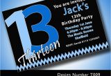 13th Birthday Boy Invitations Personalised Boys Girls Teenager 13th Birthday Party