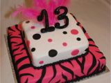 13th Birthday Cake Decorations 13th Birthday Zebra Polka Dot Cake It 39 S My Party and I
