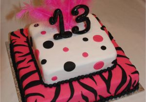 13th Birthday Cake Decorations 13th Birthday Zebra Polka Dot Cake It 39 S My Party and I