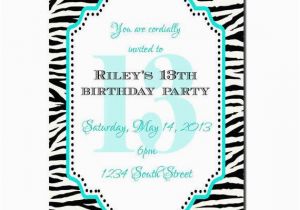 13th Birthday Card Template 13th Birthday Party Invitation Girl Birthday Invitation