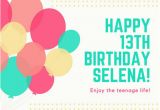 13th Birthday Card Template Customize 884 Birthday Card Templates Online Canva