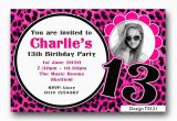 13th Birthday Card Template Personalised Boys Girls Teenager 13th Birthday Party