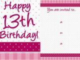 13th Birthday Card Template Pretty Pink 39 13th Birthday 39 Invites Pack Of 8