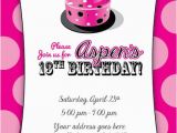 13th Birthday Invitation Wording Samples Zebra Print Cake Invitation 13th Birthday Party Baby