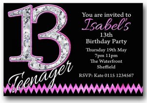 13th Birthday Invitations Boy Personalised Boys Girls Teenager 13th Birthday Party