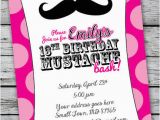 13th Birthday Invites Mustache Bash Zebra Print Invitation 13th Birthday Party