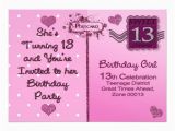 13th Birthday Invites Quotes for Girls 13th Birthday Quotesgram