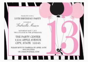 13th Birthday Party Invitation Wording 5×7 13th Birthday Party Invite 13th Birthday Parties