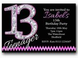 13th Birthday Party Invitation Wording Personalised Boys Girls Teenager 13th Birthday Party