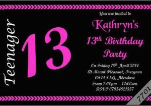 13th Birthday Party Invitations for Boys 10 X Personalised Teenager 13th Boys Girls Birthday