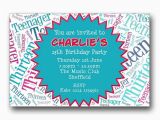 13th Birthday Party Invitations for Boys Personalised Boys Girls Teenager 13th Birthday Party