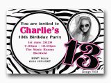 13th Birthday Party Invitations for Boys Personalised Boys Girls Teenager 13th Birthday Party