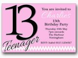 13th Birthday Party Invitations for Boys Personalised Boys Girls Teenager 13th Birthday Party