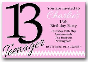 13th Birthday Party Invitations for Boys Personalised Boys Girls Teenager 13th Birthday Party