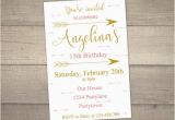 14th Birthday Party Invitations 14th Birthday Invitation Arrow Invitation Teen Birthday