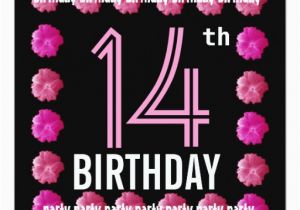 14th Birthday Party Invitations 14th Birthday Party Pink Flowers for Her W764 Invitation