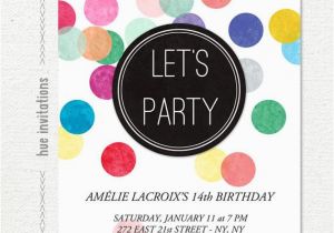 14th Birthday Party Invitations Items Similar to 14th Birthday Party Invitation Rainbow