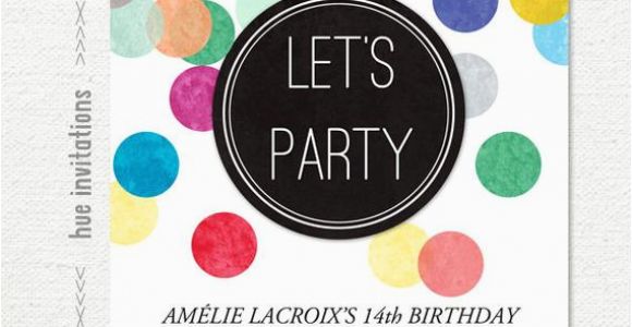 14th Birthday Party Invitations Items Similar to 14th Birthday Party Invitation Rainbow