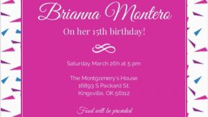 15 Birthday Party Invitations Invitation for 15 Birthday Party orderecigsjuice Info