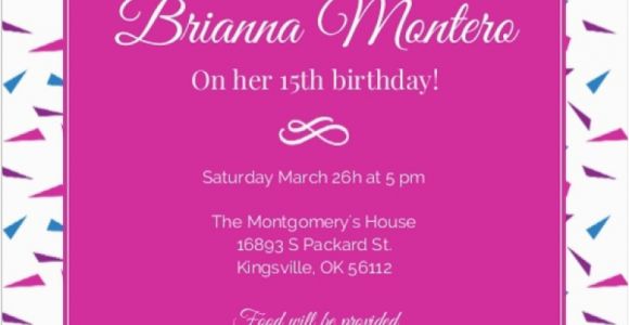 15 Birthday Party Invitations Invitation for 15 Birthday Party orderecigsjuice Info