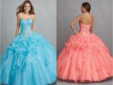 15 Year Old Birthday Dresses New 2015 Coral Ball Gown Sexy Backless Quinceanera Dresses