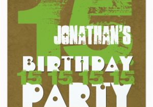 15 Year Old Birthday Invitations 15th Birthday Party 15 Year Old Grunge Z15b Invitation