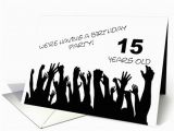 15 Year Old Birthday Invitations Birthday Party Invitation 15 Years Old Card 555561