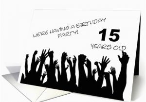 15 Year Old Birthday Invitations Birthday Party Invitation 15 Years Old Card 555561