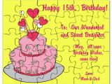 15th Birthday Card Messages Happy 15th Birthday Wishes Card Puzzle by Itsallinthename