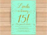 15th Birthday Invitation Wording 15th Birthday Invitation Fifteenth Birthday Gold Glitter