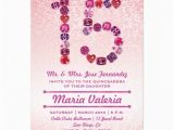 15th Birthday Invitation Wording Bejeweled 15th Birthday Quinceanera Party Invites Zazzle