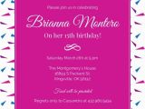 15th Birthday Invitation Wording Hot Pink 15th Birthday Invitation Birthday Party