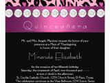 15th Birthday Invitation Wording Hot Pink Leopard Quinceanera 15th Birthday 5 25×5 25