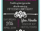 15th Birthday Invitation Wording Items Similar to Chalkboard 15th Birthday Quinceanera