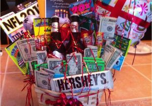 16 Birthday Gifts for Boyfriend A Basket Full Of Little Presents Diy Birthday Gift