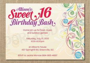 16 Birthday Invitation Wording Sweet 16 Birthday Invitations Templates Free Sweet 16