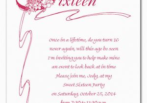 16 Birthday Invitation Wording Sweet 16 Birthday Quotes for Girls Quotesgram
