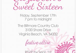 16 Birthday Invitation Wording Sweet Sixteen Invitation Wording Template Resume Builder