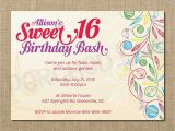 16 Year Old Birthday Invitations Sweet 16 Birthday Invitations Templates Free Sweet 16