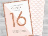 16 Year Old Birthday Invitations Sweet 16 Invitation Teen Birthday Invitation Printable