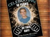 16th Birthday Card Boy 16th Birthday Invitation Thumbs Up Celebrating This Guy