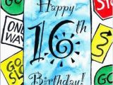 16th Birthday Card Boy 16th Sixteen 16 Sixteenth Birthday Greeting Card Road